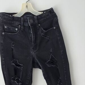 Aeropostale Women's Black Distressed Jeans Size 000